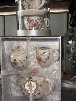Floral Porcelain Tea Set Gift Box