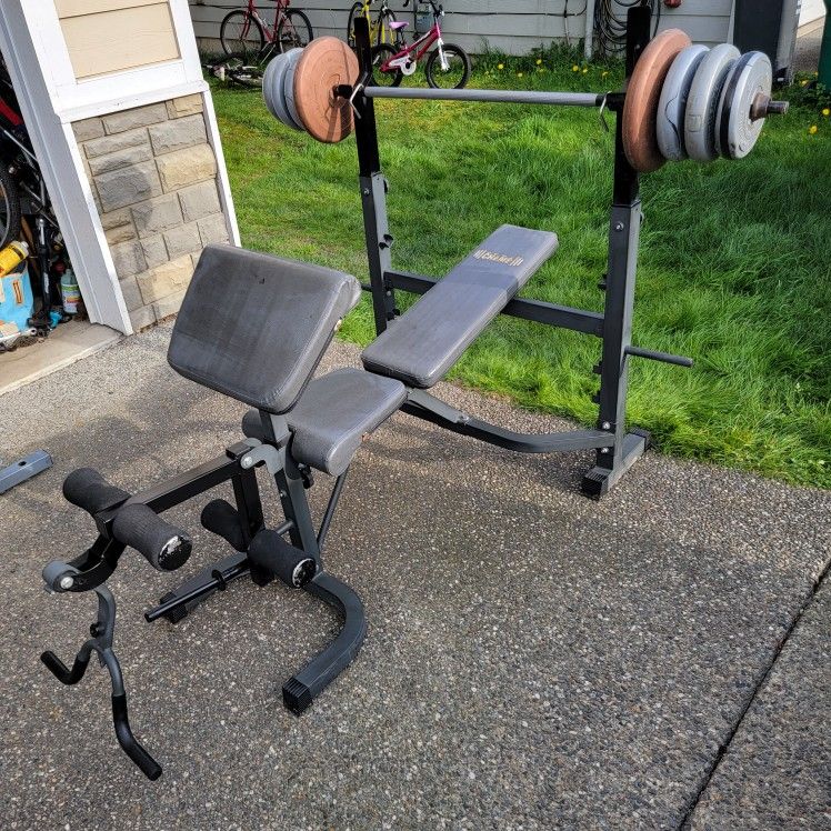 Bench And Weights. CHAMP