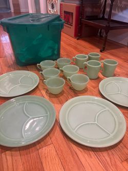 VINTAGE FIRE-KING JADEITE 14 piece COLLECTION