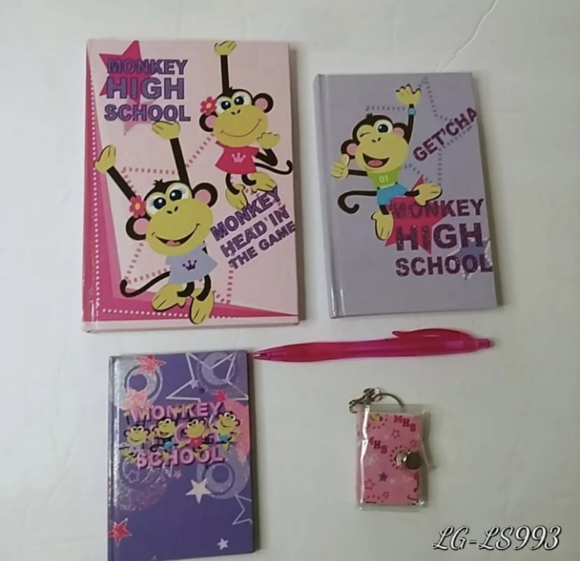 Kids 5 piece Monkey journal set.