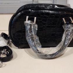 New Black Convertible Purse