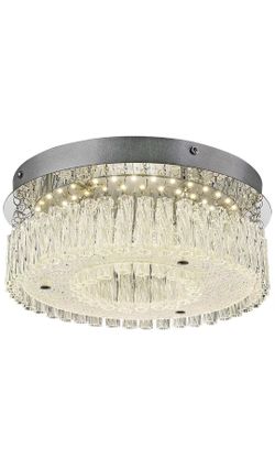 Chandeliers LED Flush Mount Chandelier Crystal Flush Mount Light Fixture Drum Flush Mount Ceiling Light Modern Crystal Chandelier Lighting 4000K 1920L