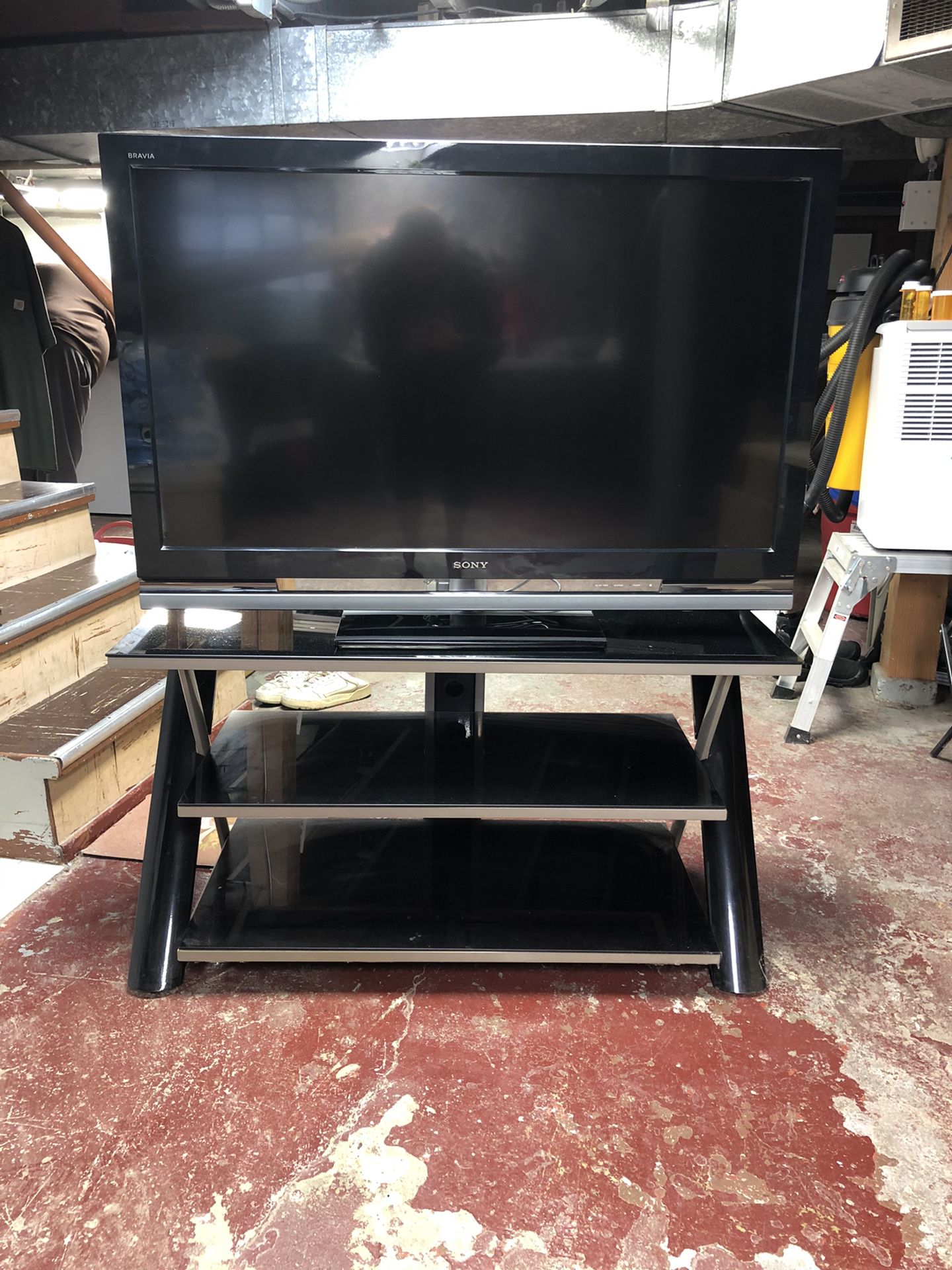 Sony HD TV with Glass Stand