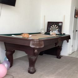 Billiards Table & Dartboard Set
