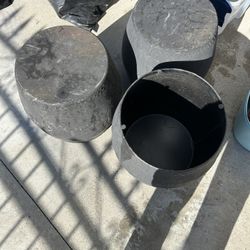 Metal Platters Or Can Be Used As Chairs 