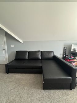 Black Leather Sleeper Sofa