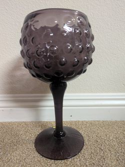 Glass Goblet Purple 12 Inches