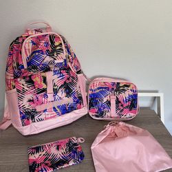 NEW 4 Piece Backpack Lunchbag Pencil Case And Gym Bag