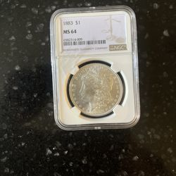 1883 Silver Morgan MS64