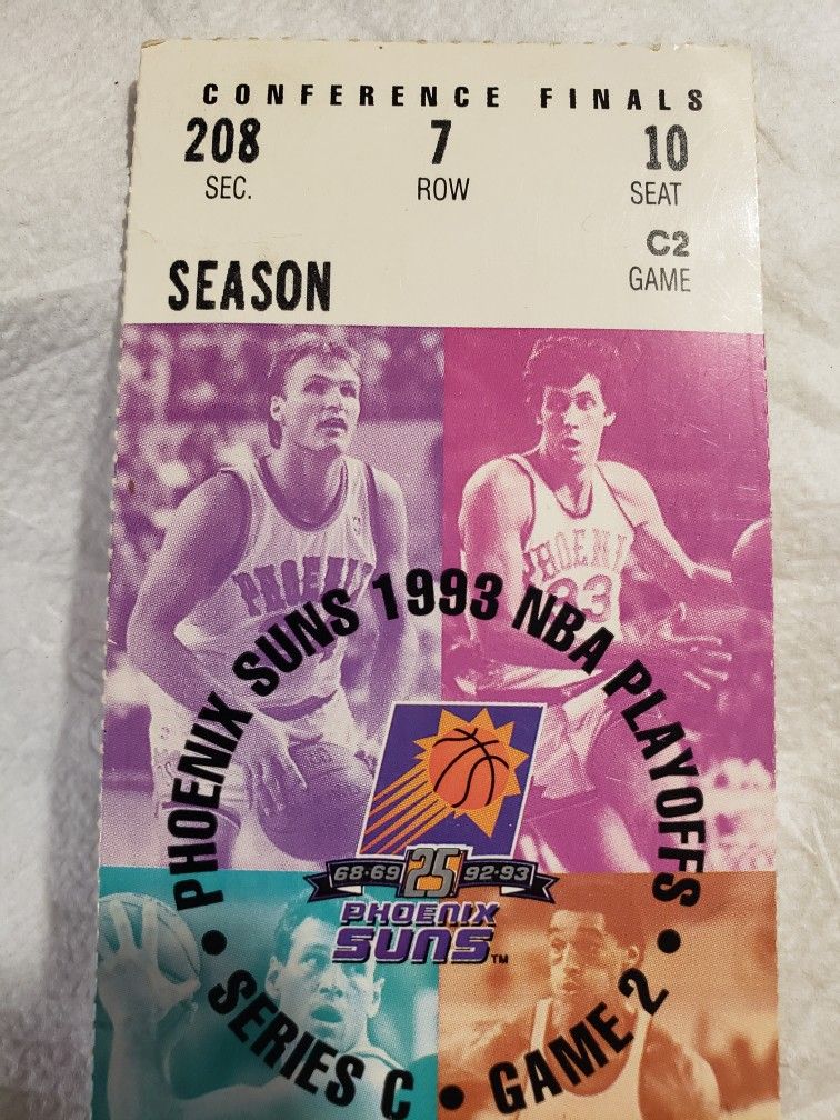Phoenix Suns 1993 Conference Finals Ticket Stub