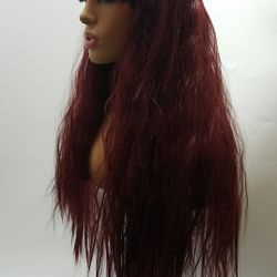 Long Garnet Wavy Wig