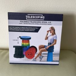 Retractable Folding Stool, Oppretine Upgraded Portable Telescopic Collapsible Stool, Folding Stools for Adults Portable Telescoping Stool for Camping 