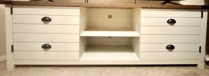 Farmhouse TV Stand with Drawers