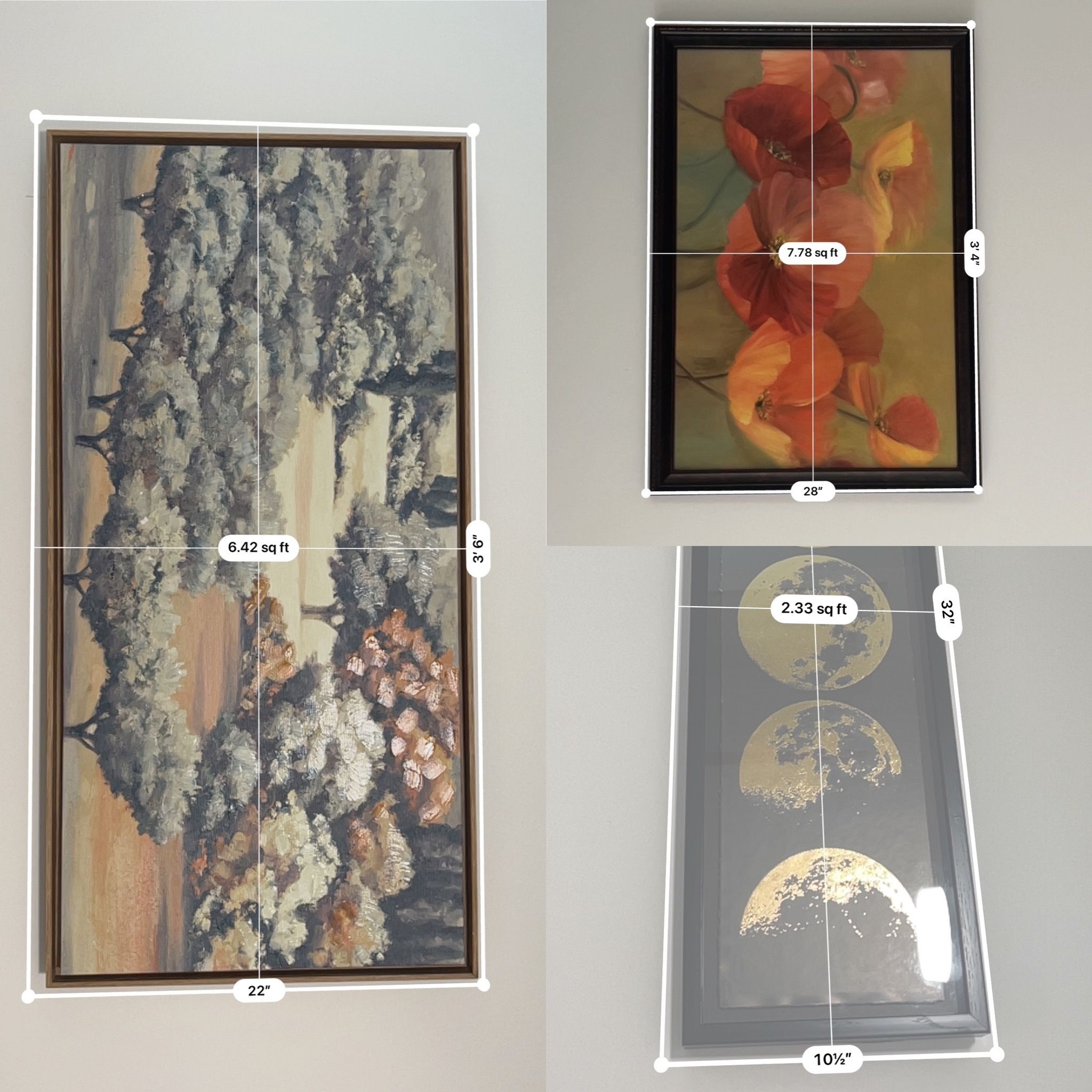 Set of 3 Framed Wall Art Pieces – Classic & Modern Mix Price: $90 for the full set (or individually priced below)
