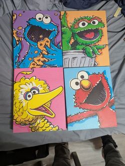 Sesame Street Canvas Prints Set 4