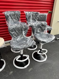 SWIVEL  LEATHER BARSTOOLS