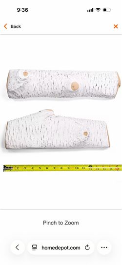 11.75 in. W Vented Decorative Ceramic Wood Gas Fireplace Logs Set for Indoor/Outdoor Fireplaces and Fire Pits (Set of 2 32 $20