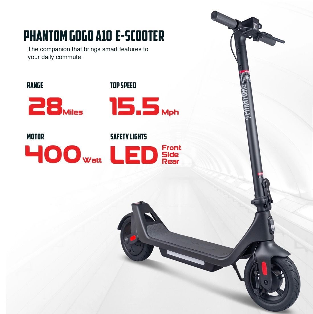 Refurbished Phantom A10 Electric Scooter - 400W 28 Mile Range 🛴⚡️👻 (San Diego County) Gas Buster