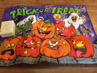 Trick or Treat Singing Door Mat when stepped on plays doorbell sound with saying Trick or Treat