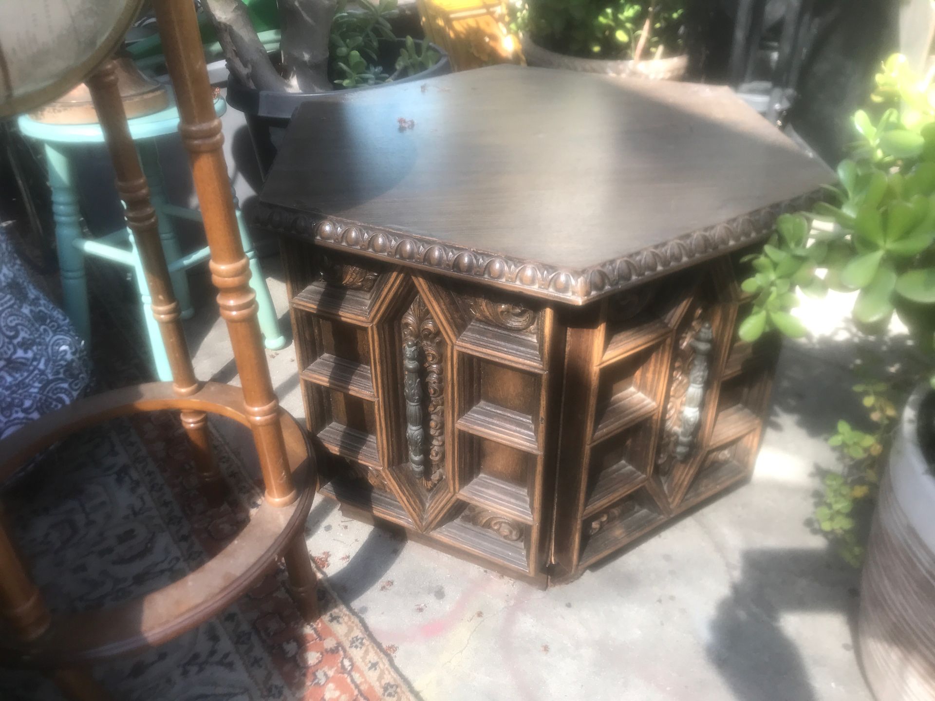 Wooden end tables