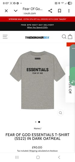 Brand new Essentrial t-shirt sz small dark oak color