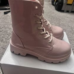 Girl Pink Boots 