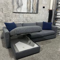 Gray Cozy Sectional With Storage 