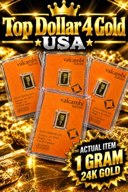 Top Dollar 4 Gold USA – Valcambi Suisse 1g 24K Gold Bar $130 O.B.O. | Buy 5 Get Free Delivery!