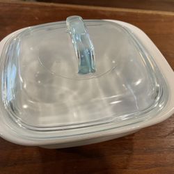 CorningWare White Simply Lite 1.5 QT 1.4 L USA Glass Bakeware With Glass Lid
