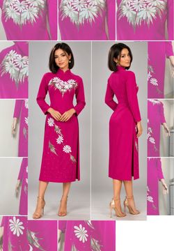 Halloween Fuchsia Pink Asian Floral Dress – Size XS Petite