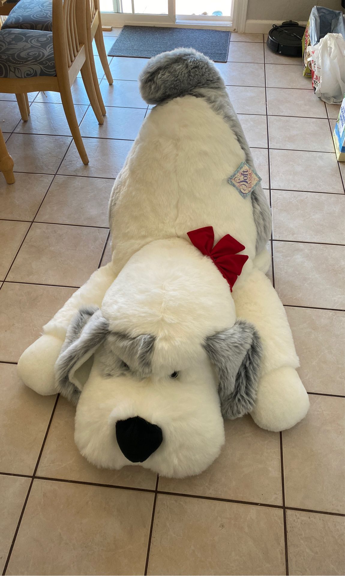 Huge stuffed animal toy dog about 4ft x 2ft