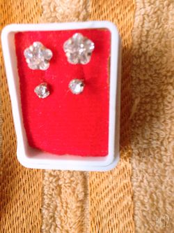 Beautiful flowers earrings silver 925