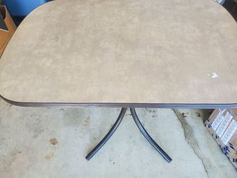 Vintage Formica Dining Table Metal Legs