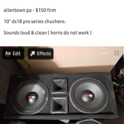 10" Ds18 Pro Series Chuchero