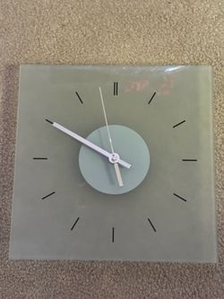 Minimalist Square Frosted Glass Wall Clock