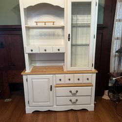 White Two Piece Hutch