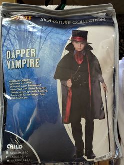Spirit Halloween Signature Collection Dapper Vampire Costume - Kids Size Large 12-14
