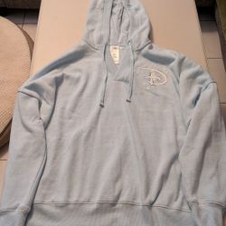 Disney Parks Blue Cinderella Castle Hoodie Size M