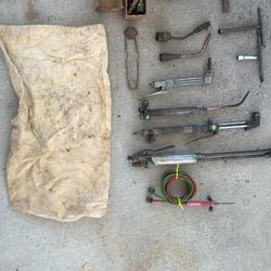 Vintage Oxy-Acetylene Welding and Cutting Torch Set with Tips