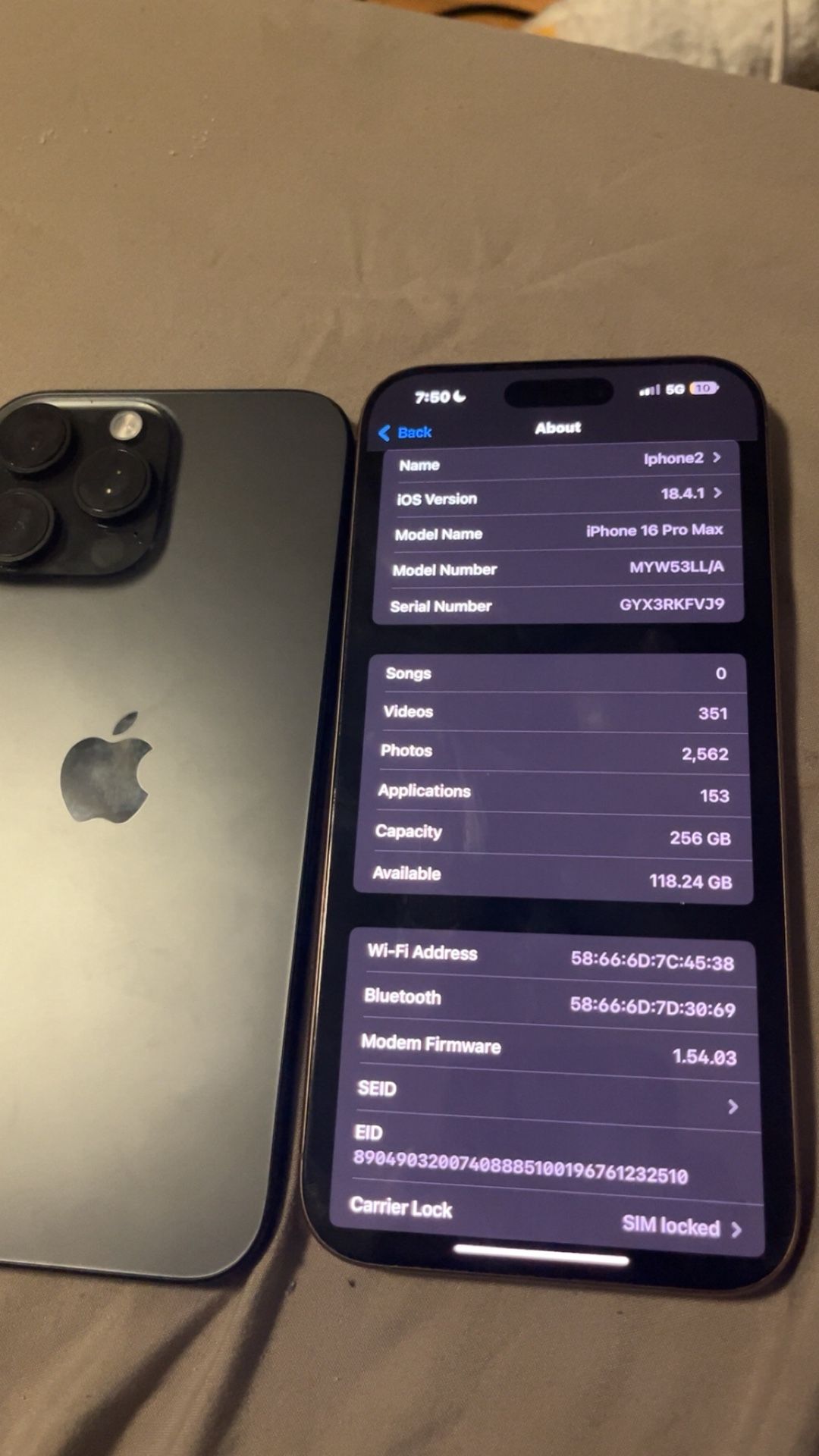 Iphone 16 Pro Max 256 Gb