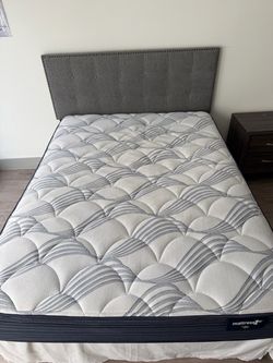 Queen Mattress, frame and backboard
