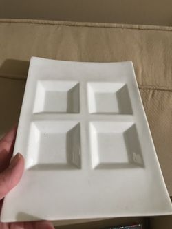 Small white serving plate