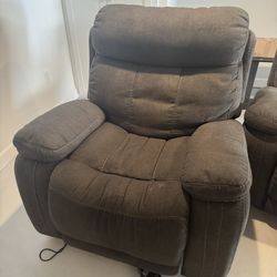 3 Grey Recliner Chairs