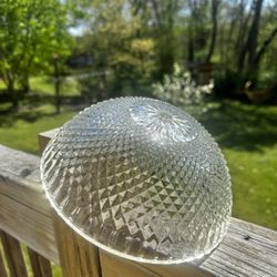 Vintage Ceiling Downrod Dome Light Cover, 8.75” Fitter Replacement Glass Globe ( 3 Available) 