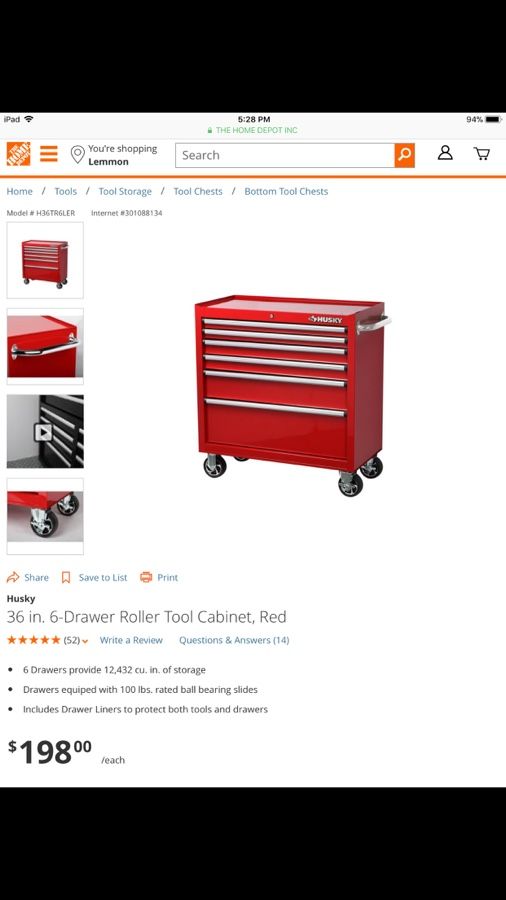 Husky 36 In 6 Drawer Roller Tool Cabinet Red 149 For Husky 36 In 6 Drawer Roller Tool Cabinet Red 149 For Dallas Tx Offerup
