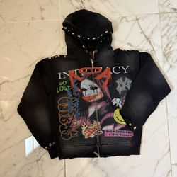  LOST INTRICACY  RHINESTONE ZIP UP 