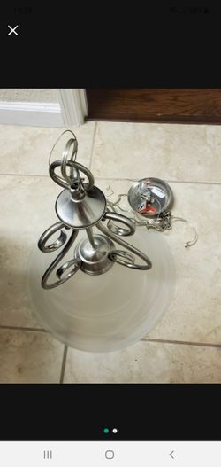nickel brass pendant light like new Cheap