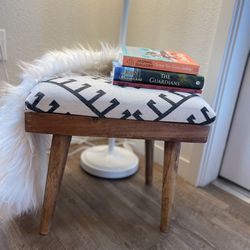 Embroidered Geometric Bench/Stool 