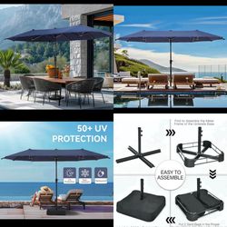 13 Ft patio umbrella with base