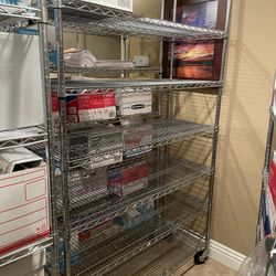 Metal Racks For Storage; 6 Shelves